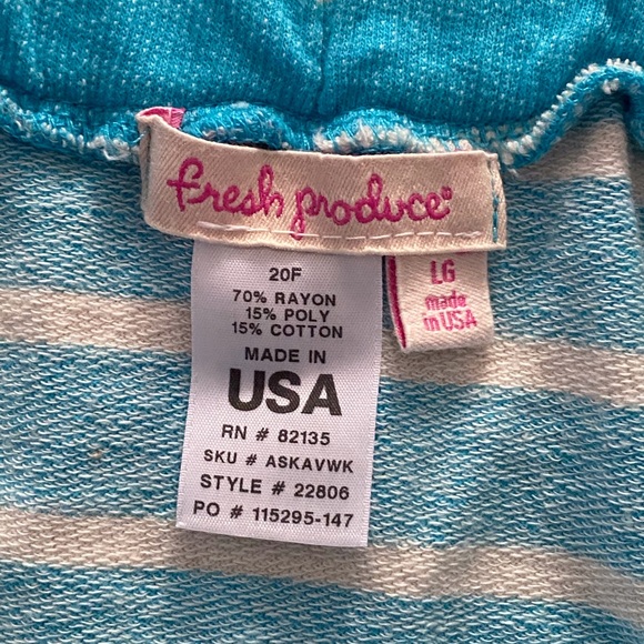 BOGO Fresh Produce Avery turquoise striped skirt NWTS L - Picture 6 of 10